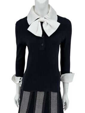 Chanel Sweater With Removable Bow - Size 42